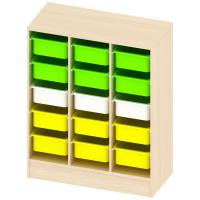 Система хранения три секции 15 контейнеров (976х900х450)