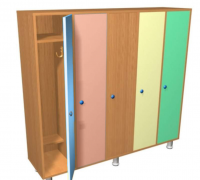 Шкаф для одежды на металлических ножках, односекционный